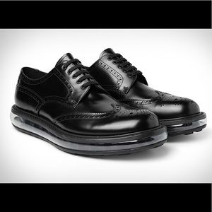 Prada Levitate Air Sole Wingtip Oxford Brogues Black Size 10